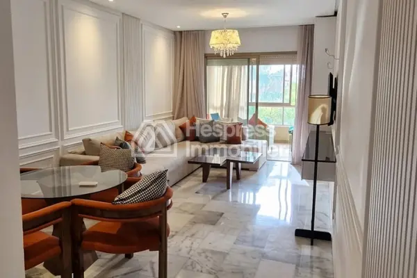 Bel appartement en location à Agdal. 3 pièces confortables. Meublé