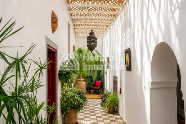 Kasbah with private lake and Andalusian gardens