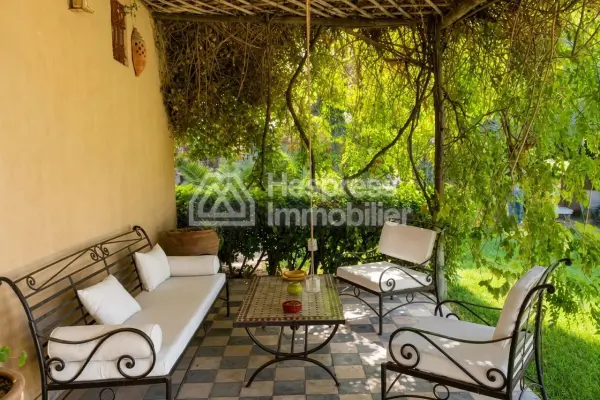 Kasbah with private lake and Andalusian gardens