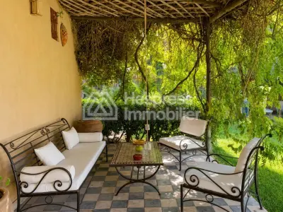 Kasbah with private lake and Andalusian gardens