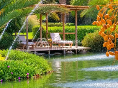 Kasbah with private lake and Andalusian gardens