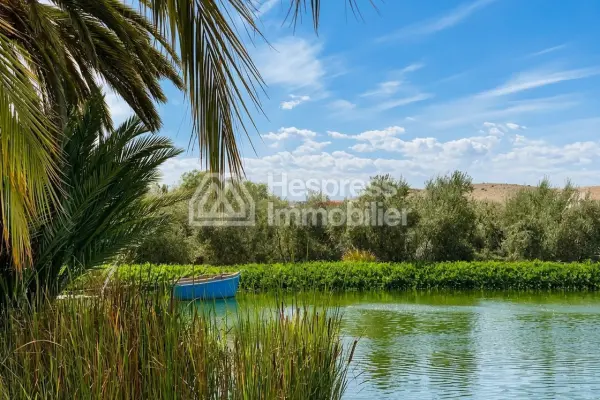 Kasbah with private lake and Andalusian gardens