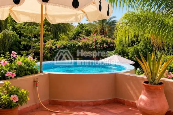 Kasbah with private lake and Andalusian gardens