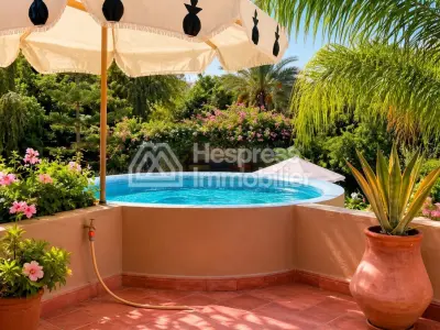 Kasbah with private lake and Andalusian gardens