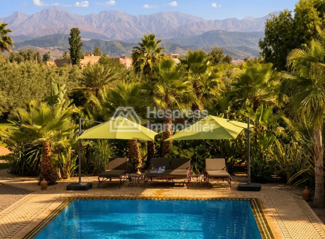 Villa avec VNA route de l'Ourika, vue Atlas
