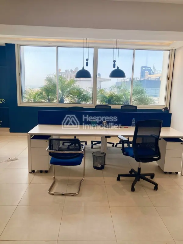Office space of 170 m², empty or furnished, on Boulevard d'Anfa