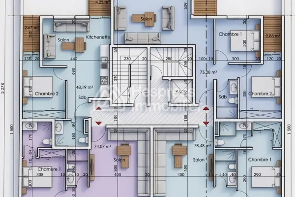 Appartement 2 Chambres à Guéliz – Titre