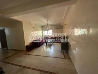 Furnished 3-bedroom apartment with living room and 2 bathrooms near Hilali in Gueliz