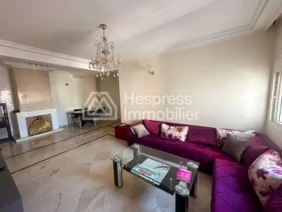 Furnished 3-bedroom apartment with living room and 2 bathrooms near Hilali in Gueliz
