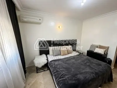 Furnished 3-bedroom apartment with living room and 2 bathrooms near Hilali in Gueliz