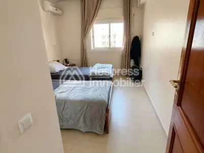 Furnished 3-bedroom apartment with living room and 2 bathrooms near Hilali in Gueliz