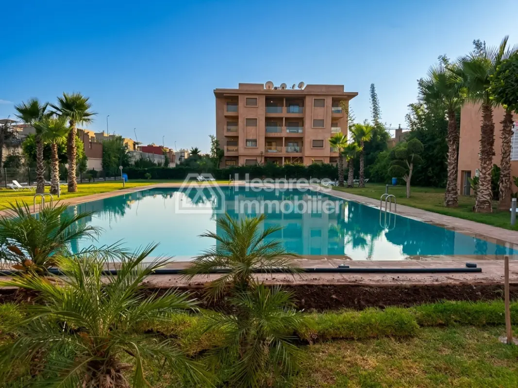 Furnished apartment with pool near Av M6 Ourika road