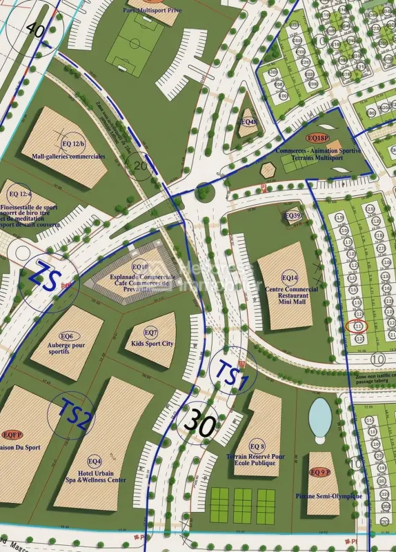 Land for sale on Route Casablanca. Total area 180 m²