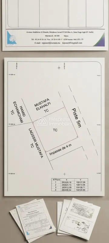 Vente terrain à Ait Ourir. Superficie 200 m²