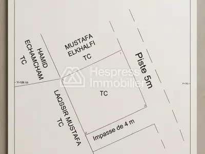 Vente terrain à Ait Ourir. Superficie 200 m²