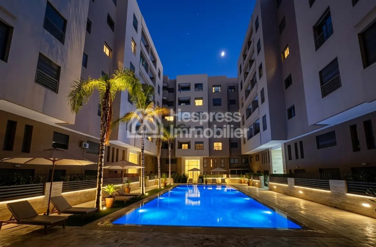 Apartment for sale in Gueliz . 2 rooms. Concierge service, beautiful swimming pool.
