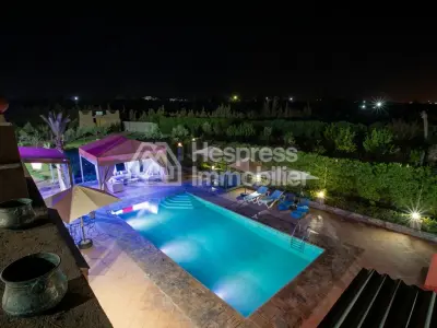 Luxury villa for rent on Route de Tahanaout. 6 comfortable rooms. Furnished.