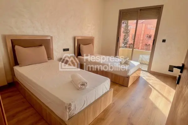 Apartment for rent on Route Casablanca. 2 comfortable bedrooms. Well furnished.