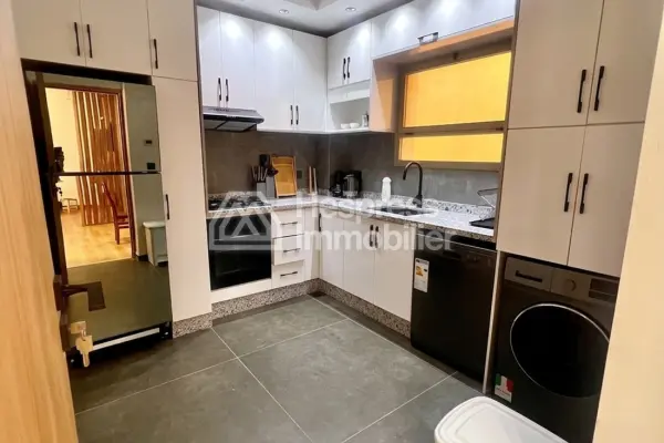 Apartment for rent on Route Casablanca. 2 comfortable bedrooms. Well furnished.