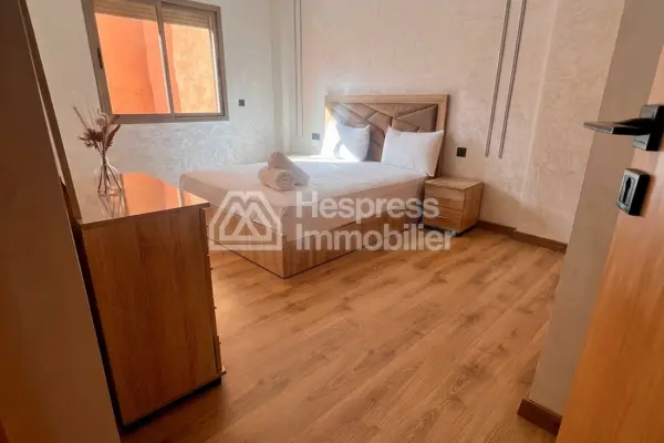 Apartment for rent on Route Casablanca. 2 comfortable bedrooms. Well furnished.