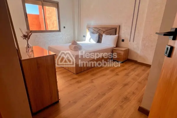 Apartment for rent on Route Casablanca. 2 comfortable bedrooms. Well furnished.