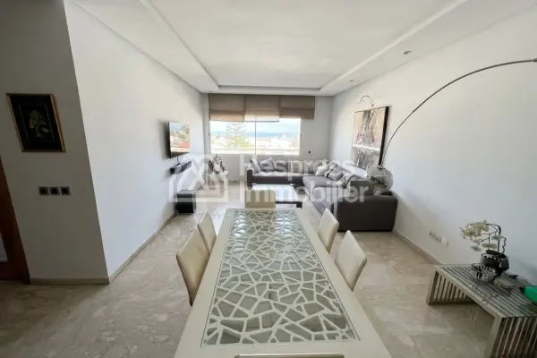 Furnished 3-bedroom apartment for rent with sea view Aïn Diab