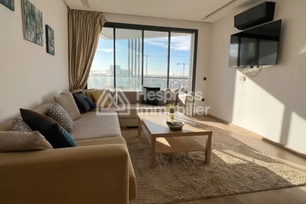 Furnished apartment for rent, CFC certified, two bedrooms, top-notch, with terrace