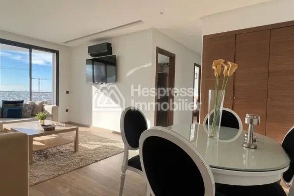 Furnished apartment for rent, CFC certified, two bedrooms, top-notch, with terrace