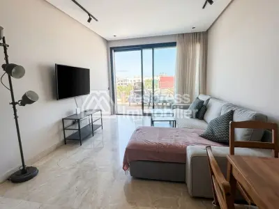 Appartement à vendre à Ferme Bretonne Hay Arraha. Superficie 124 m². Salon traditionnel marocain, résidence sécurisée