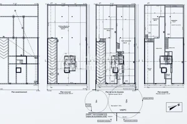 Terrain r3 de 415 m² avec projet autorisé