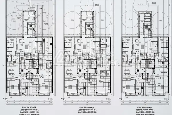 Terrain r3 de 415 m² avec projet autorisé