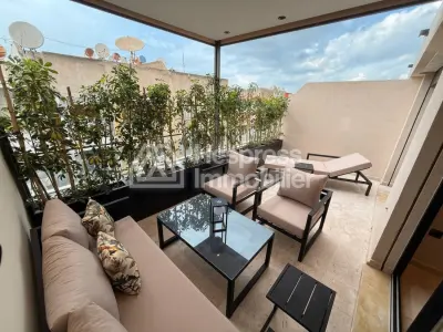 Location studio meublé à avec terrasse à Bd Ziraoui