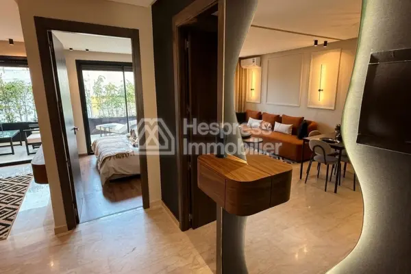 Furnished studio apartment with terrace for rent on Boulevard Ziraoui
