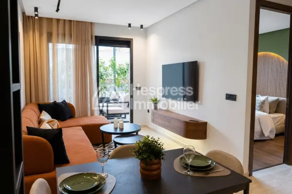 Furnished studio apartment with terrace for rent on Boulevard Ziraoui