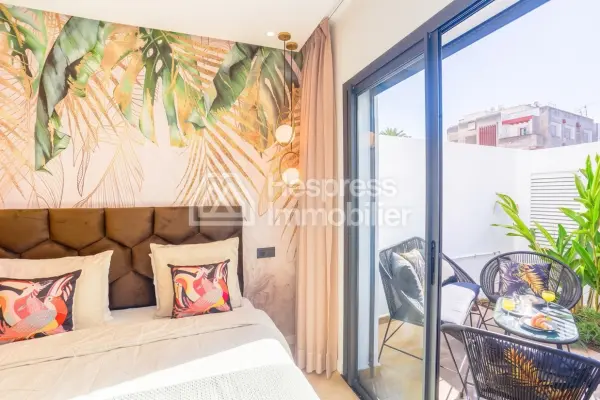 Beautiful furnished studio in Quartier Palmier with terrace