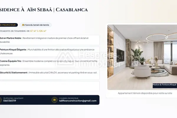 ✨ NEW LUXURY RESIDENCE AT Ain Sebaa — Casablanca ✨