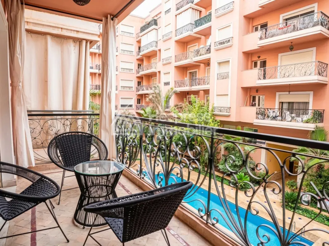 Beautiful apartment in a residence with swimming pool at Majorelle