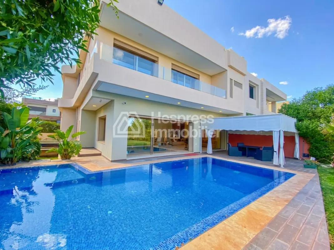 Luxurious modern villa on a golf resort