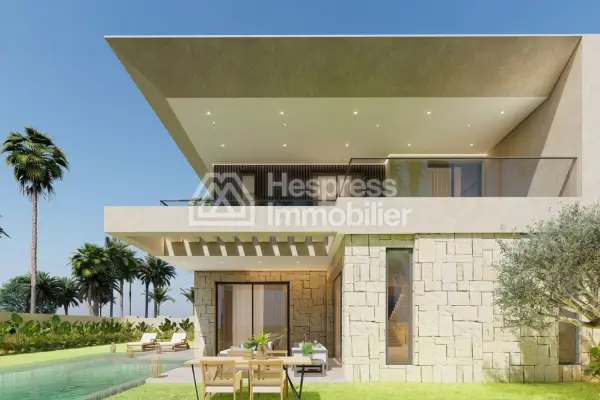 Luxurious modern villa with 4 suites and private pool
