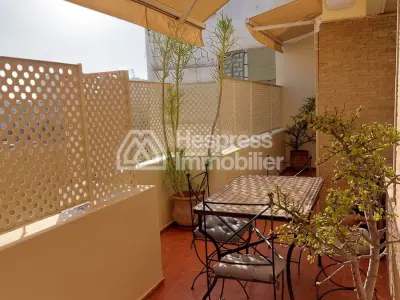 Furnished apartment with terrace for rent