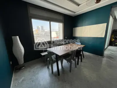 Vue panoramique terrasse appart moderne sur Bd Anfa