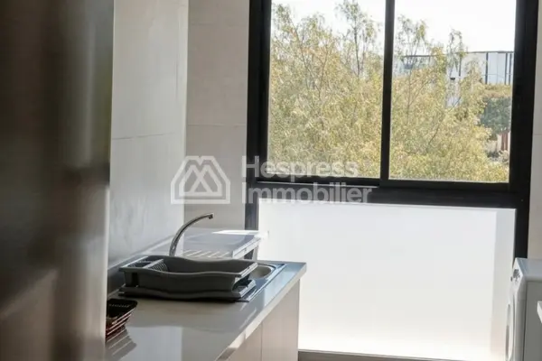 Modern furnished apartment with swimming pool and large balcony