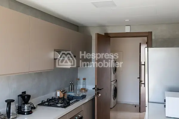 Modern furnished apartment with swimming pool and large balcony