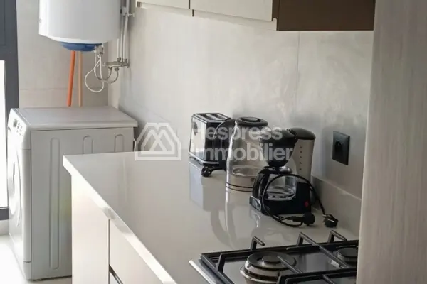 Modern furnished apartment with swimming pool and large balcony