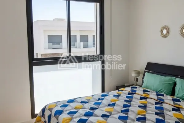 Modern furnished apartment with swimming pool and large balcony