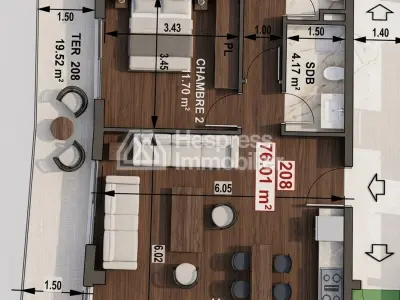 Appartements haut standing a malabata hills 77 m