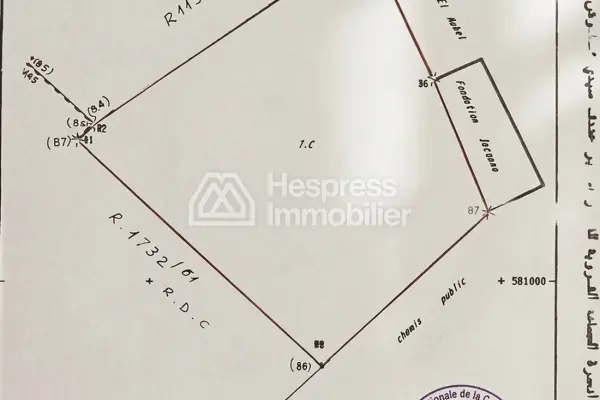 Terrain à vendre à Sidi Kankouch – 1847 m²