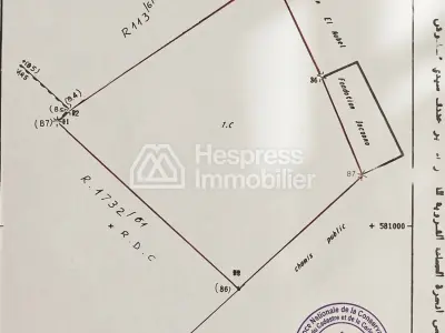 Terrain à vendre à Sidi Kankouch – 1847 m²