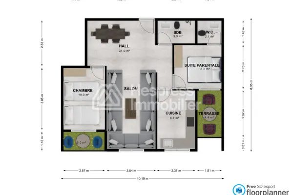 Appartement de 76 m² à vendre à Skhirat