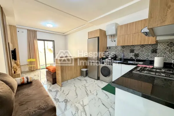 Beachfront apartment in Aourir with swimming pool